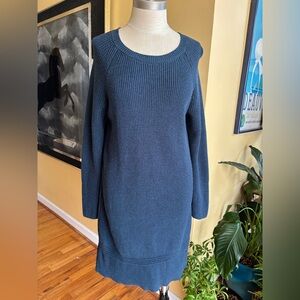 cadet blue banana republic sweater dress